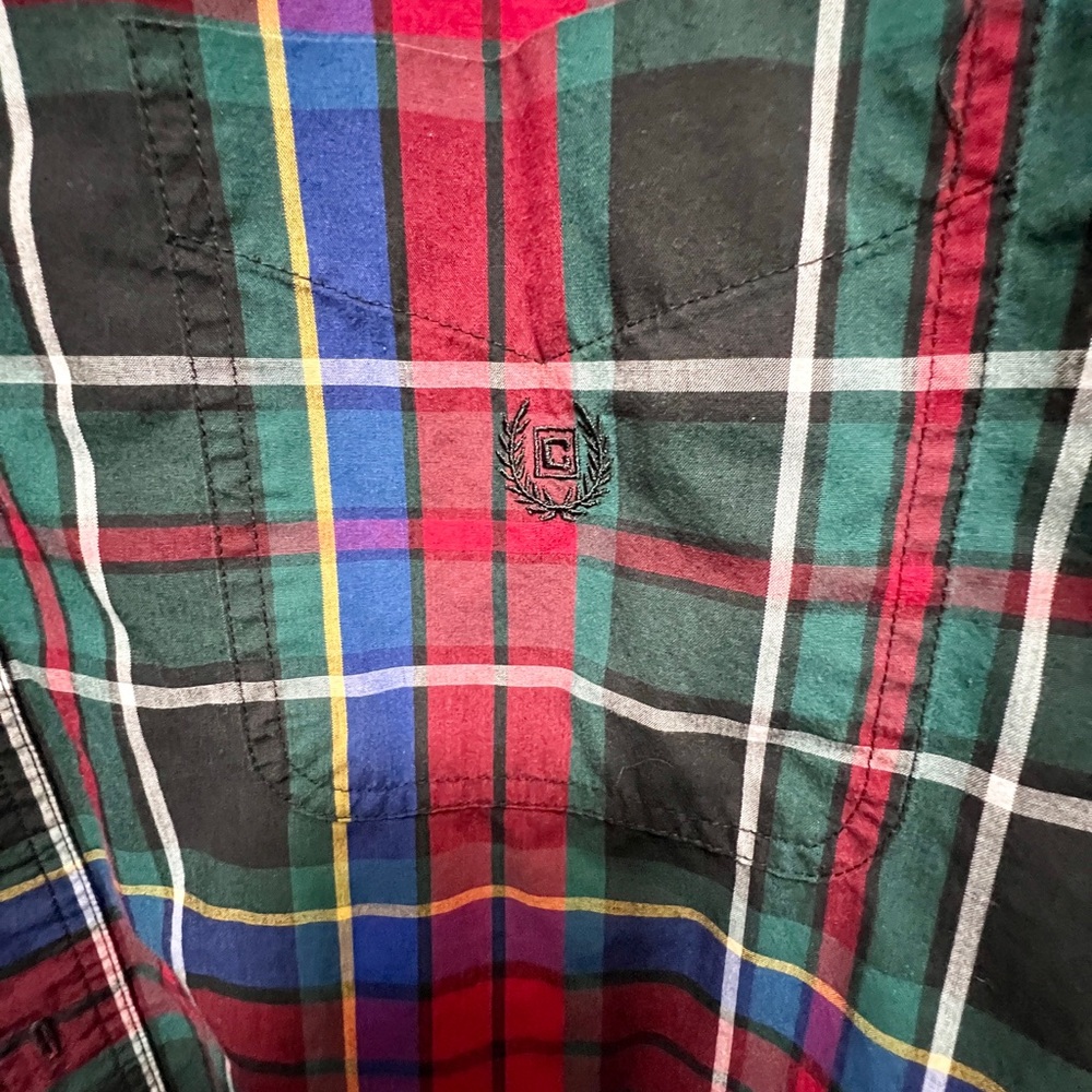 Chaps easy care men’s button down shirt sz. 3xl. Plaid design very nice shirt! - Picture 4 of 5